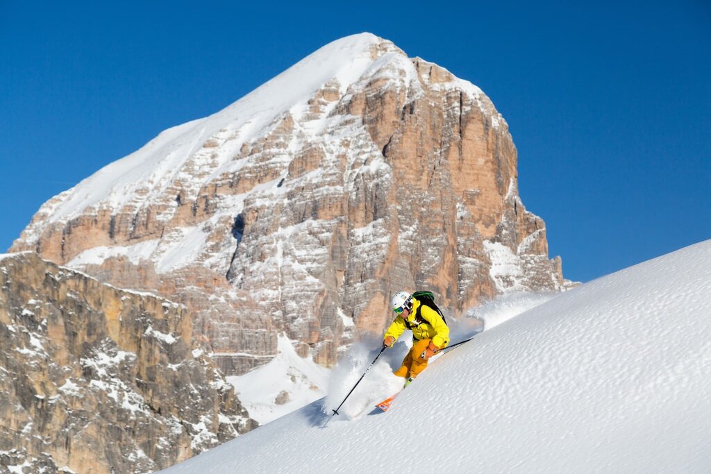 Freeride Col Gallina   Tofana Di Rozes Sullo Sfondo